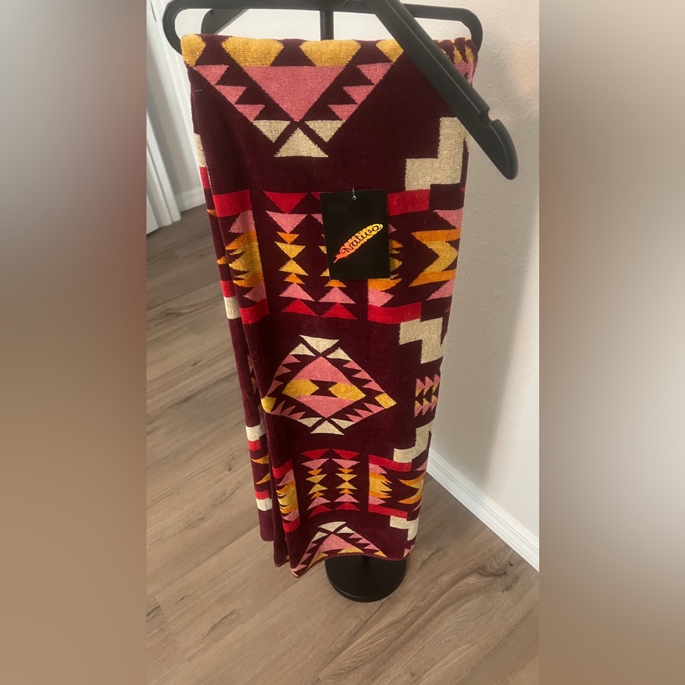 36 X 67 Vibrant Pattern Beach Towel 100% Cotton